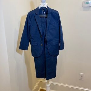 Boys blue JCrew Ludlow cotton suit sz 6